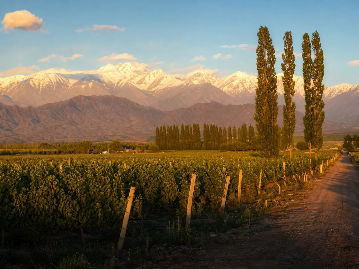 Viñedo de Mendoza y los Andes